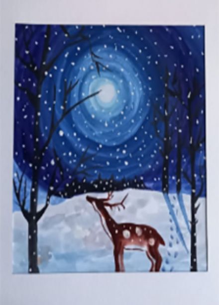 Зимний пейзаж. Мастер-класс